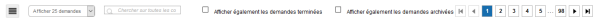 Options d'affichage et de recherche