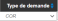 Filtre sur le type de demande