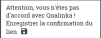 Attention, vous n'êtes pas d'accord avec le programme !