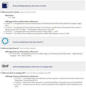 Visualiser les références bibliographiques liées dans la page "Bibliographie IdRef"