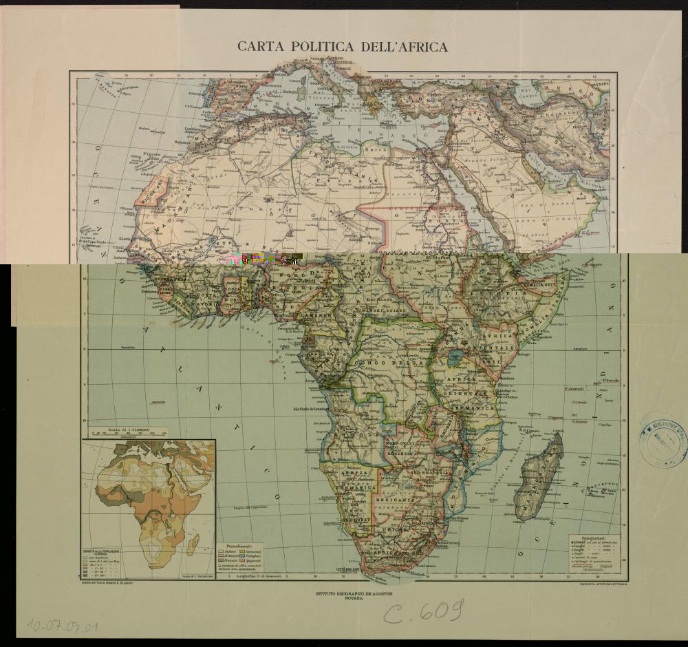 Carte politique de l'Afrique : carton