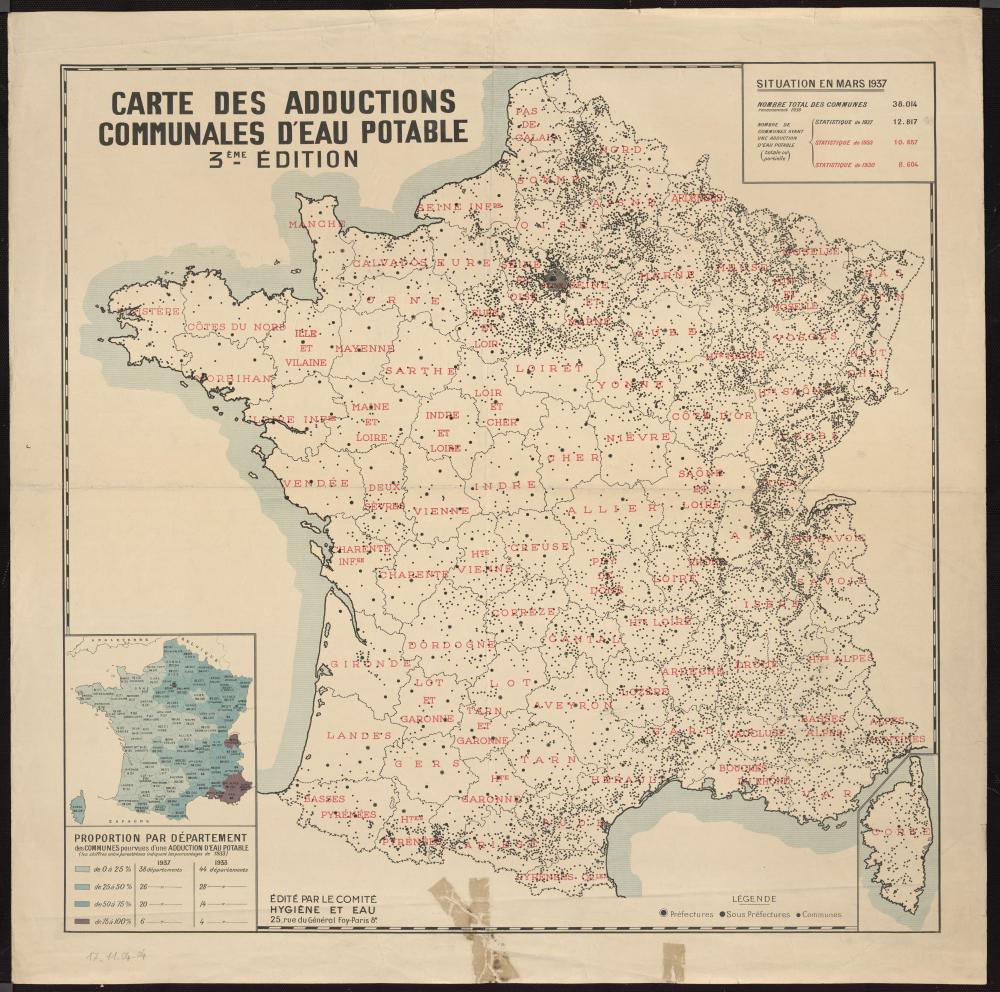 Carte des adductions communales d’eau potable