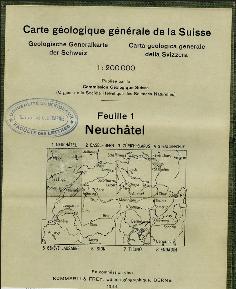 Carte géologique générale de la Suisse - Neuchâtel