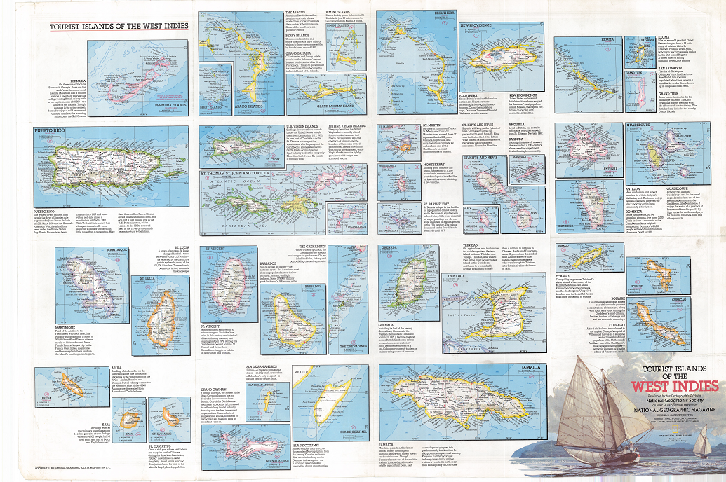 Carte des West Indies (Antielles) : titre collectif